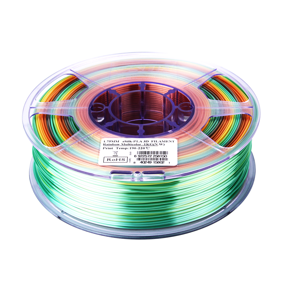 ESUN ESilk PLA Filament 1 75mm Rainbow 1kg Roll From MindKits New