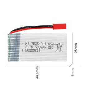 1S 3.7V 500mAh 25C