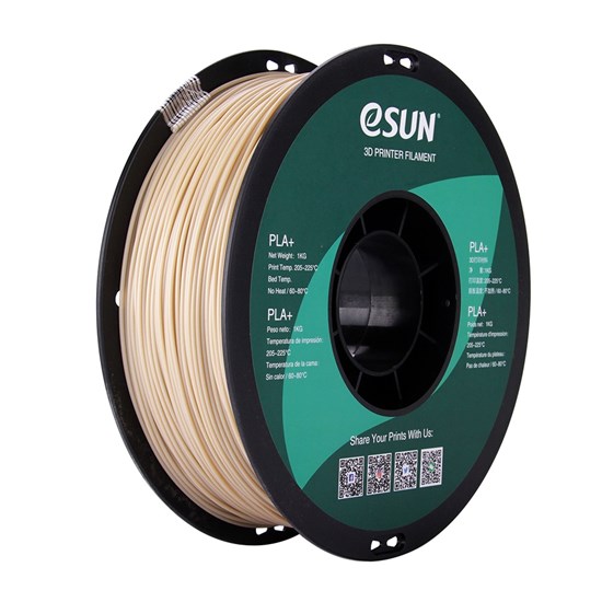 ESUN - PLA+ filament, 1.75mm, Bone White, 1kg/roll - eSun-PLA+P175BW1