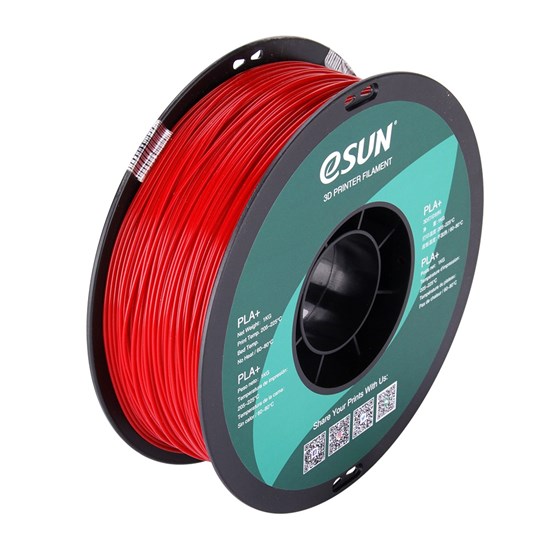 ESUN - PLA+ filament, 1.75mm, Fire Engine Red, 1kg/roll - eSun-PLA+P175FR1