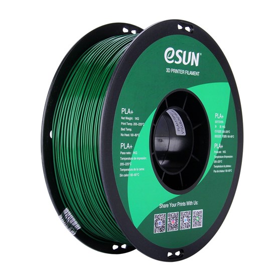 ESUN - PLA+ filament, 1.75mm, Pine Green, 1kg/roll - eSun-PLA+P175PG1