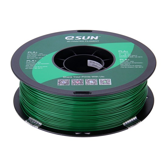 ESUN - PLA+ filament, 1.75mm, Pine Green, 1kg/roll - eSun-PLA+P175PG1