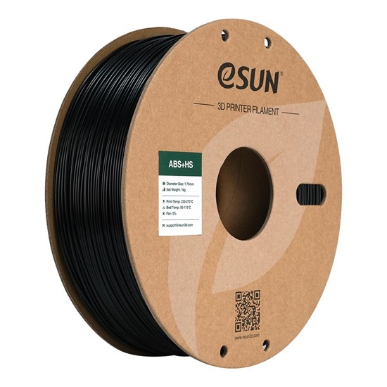 ESUN - eABS+HS filament, 1.75mm, Black, 1kg/roll - ESUN-eABS+HS175B1