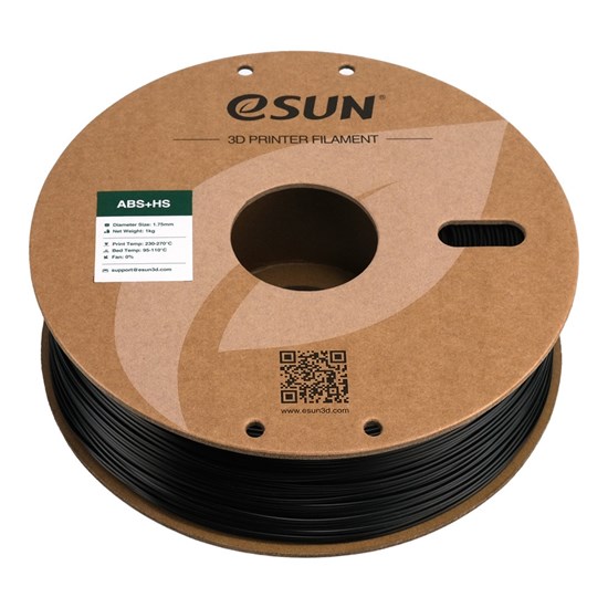 ESUN - eABS+HS filament, 1.75mm, Black, 1kg/roll - ESUN-eABS+HS175B1