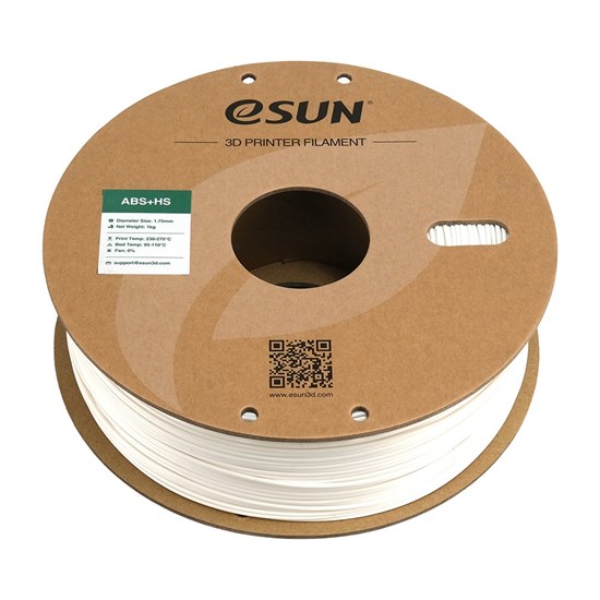 ESUN - eABS+HS filament, 1.75mm, White, 1kg/roll - ESUN-eABS+HS175W1