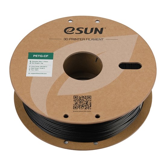 ESUN - ePETG-CF filament, 1.75mm, Black, 1kg/roll - ESUN-ePETG-CF175B1