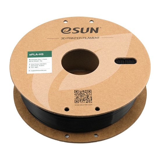 ESUN-ePLA+HS filament, 1.75mm, Black, 1kg/roll - eSun-ePLA+HS-P175B1