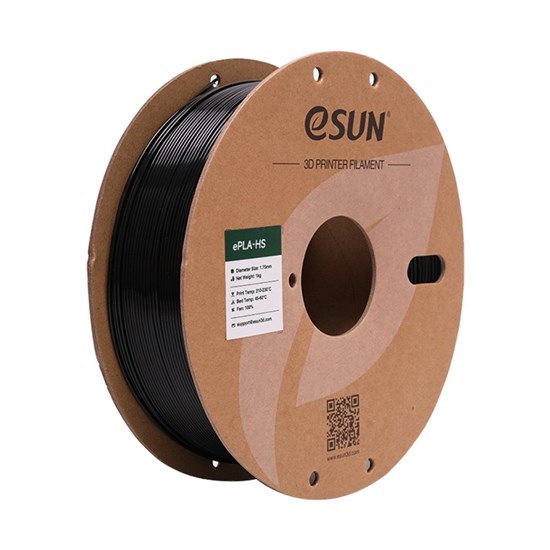 ESUN-ePLA+HS filament, 1.75mm, Black, 1kg/roll - eSun-ePLA+HS-P175B1