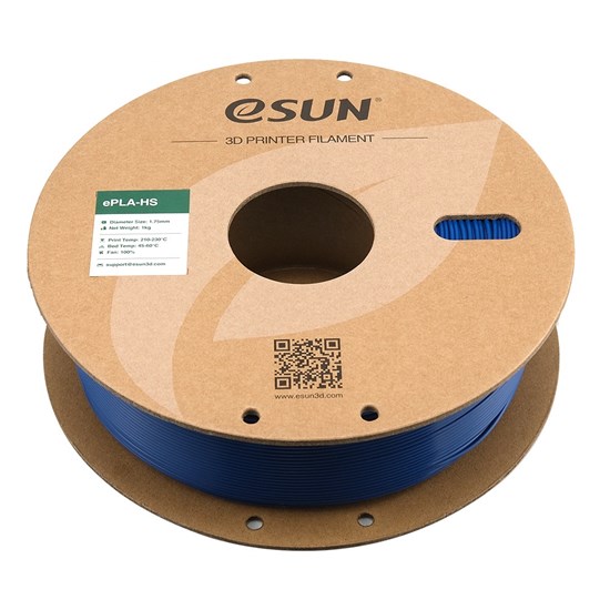 ESUN-ePLA+HS filament, 1.75mm, Blue, 1kg/roll - eSun-ePLA+HS-P175U1