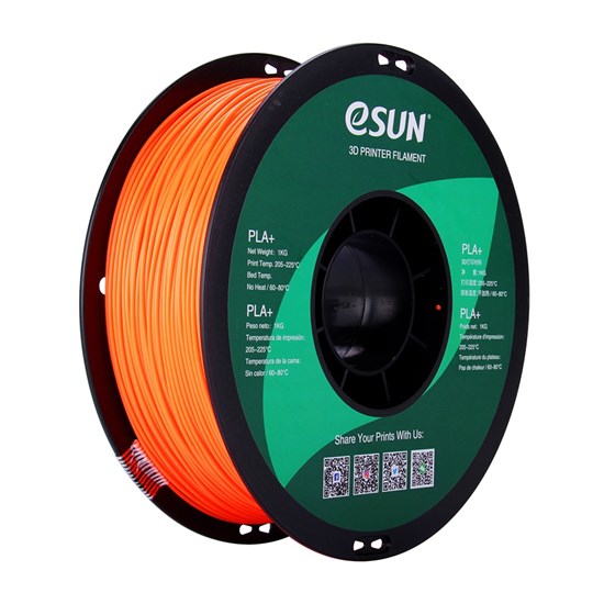 ESUN - ePLA+HS filament, 1.75mm, Orange, 1kg/roll - ESUN-ePLA+HS175O1