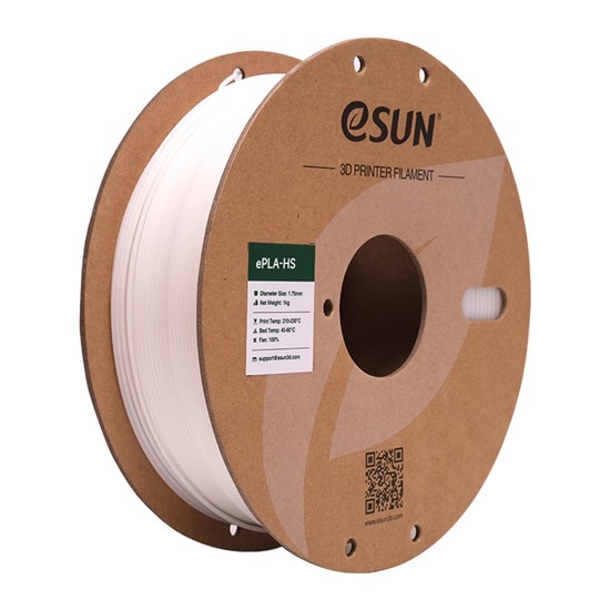 ESUN-ePLA+HS filament, 1.75mm, White, 1kg/roll - eSun-ePLA+HS-P175W1