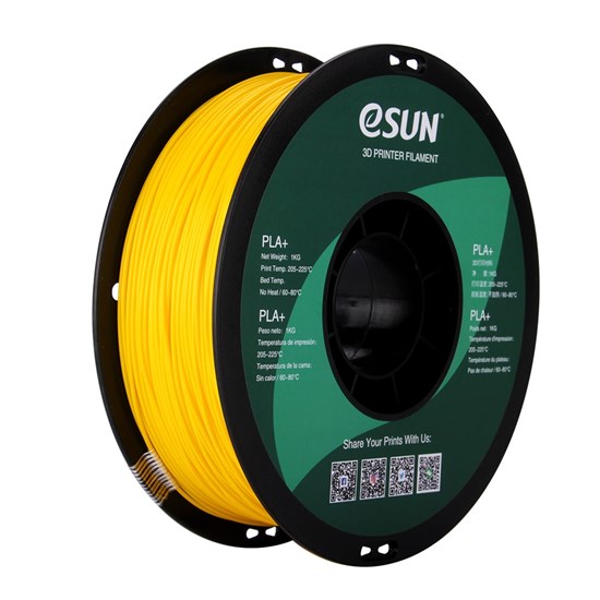 ESUN - ePLA+HS filament, 1.75mm, Yellow, 1kg/roll - ESUN-ePLA+HS175Y1