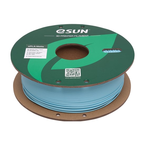 ESUN-ePLA-Matte filament, 1.75mm, Light Blue, 1kg/roll - eSun-ePLA-Matte-P175LU1