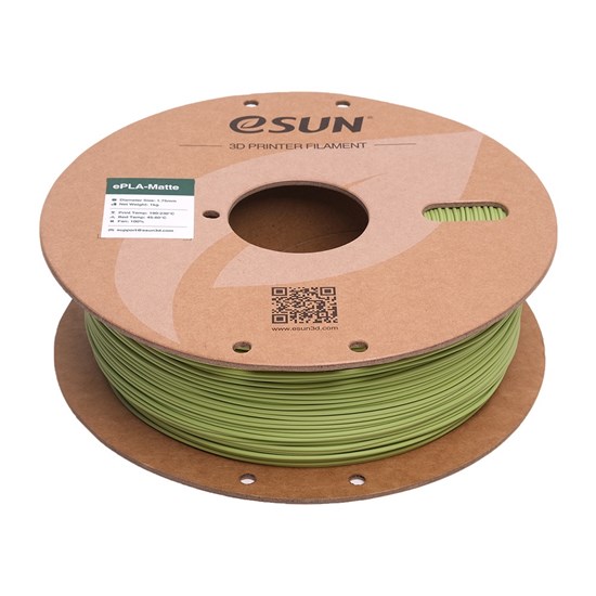 ESUN-ePLA-Matte filament, 1.75mm, Matcha Green, 1kg/roll - eSun-ePLA-Matte-P175MAG1