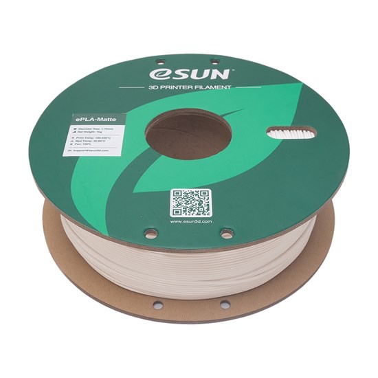 ESUN-ePLA-Matte filament, 1.75mm, Milky White, 1kg/roll - eSun-ePLA-Matte-P175MW1