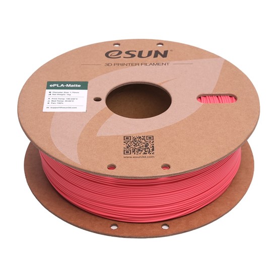 ESUN-ePLA-Matte filament, 1.75mm, Strawberry Red, 1kg/roll - eSun-ePLA-Matte-P175SR1