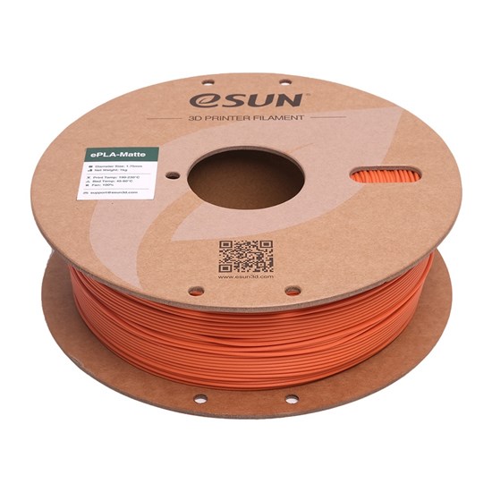 ESUN-ePLA-Matte filament, 1.75mm, Tangerine, 1kg/roll - eSun-ePLA-Matte-P175T1