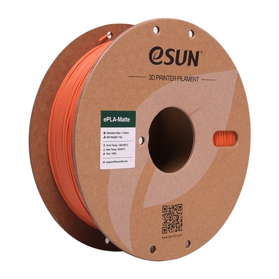 ESUN - ePLA-MatteRefill filament, 1.75mm, Tangerine, 1kg/roll, 2PCS - ESUN-ePLA-MatteRefill175T1*2