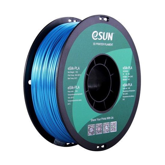 ESUN - ePLA-SilkRefill filament, 1.75mm, Cyan, 1kg/roll, 2PCS - ESUN-ePLA-SilkRefill175CY1*2