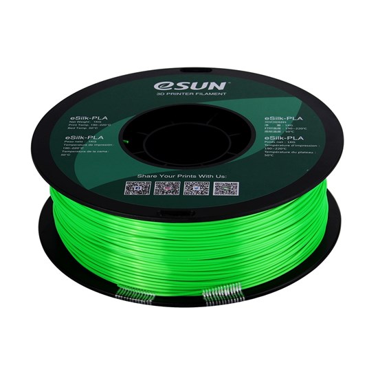 ESUN - ePLA-SilkRefill filament, 1.75mm, Green, 1kg/roll, 2PCS - ESUN-ePLA-SilkRefill175G1*2