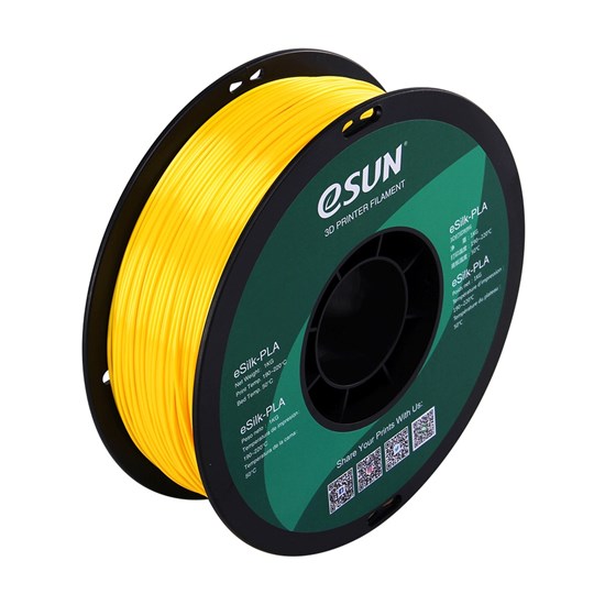 ESUN - eSilk-PLA filament, 1.75mm, Yellow, 1kg/roll - eSun-ePLA-Silk-P175Y1