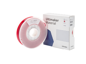 Ultimaker Translucent Red PETG Filament- 2.85mm (3.0mm Compatible)